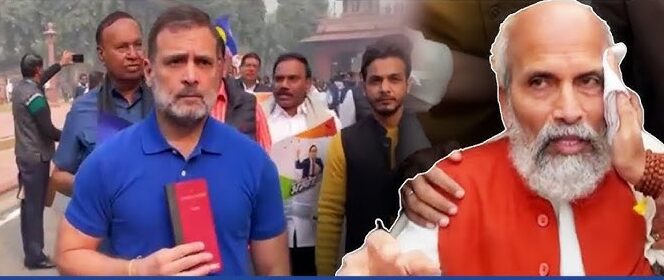 Chaos in Parliament as BJP MP gets injured amid a heated clash with Congress MPs, raising concerns about democratic values.